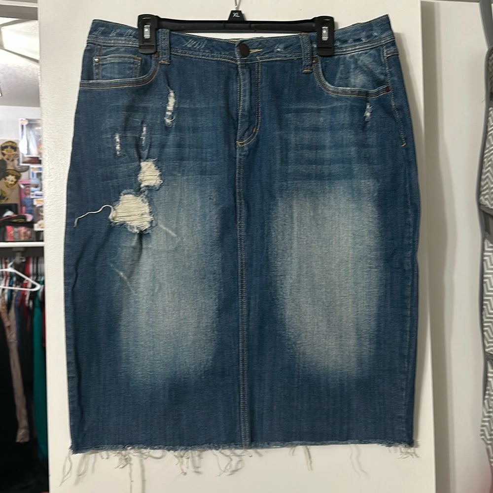 Lane Bryant Jean Skirt 16